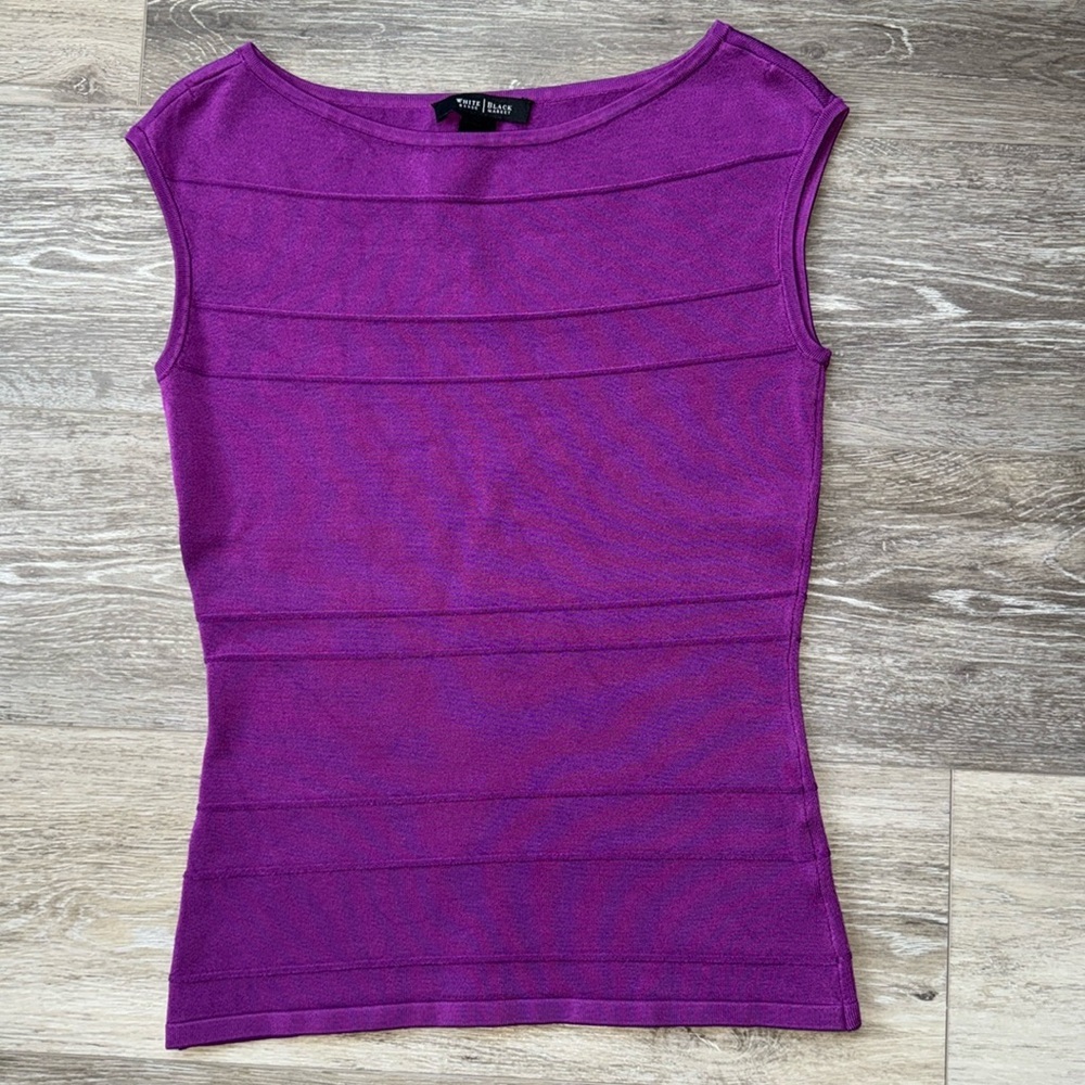 White House /Black Market purple stretchy top